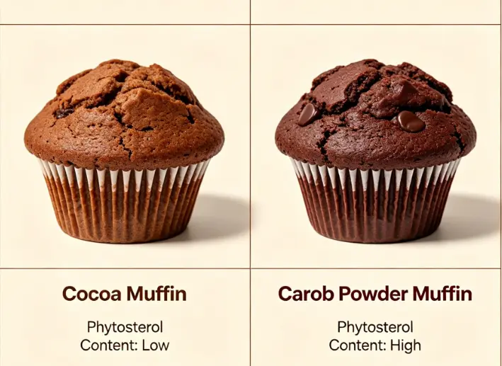 Carob powder may replace cocoa for phytosterol-rich muffins Carob powder may replace cocoa for phytosterol-rich muffins