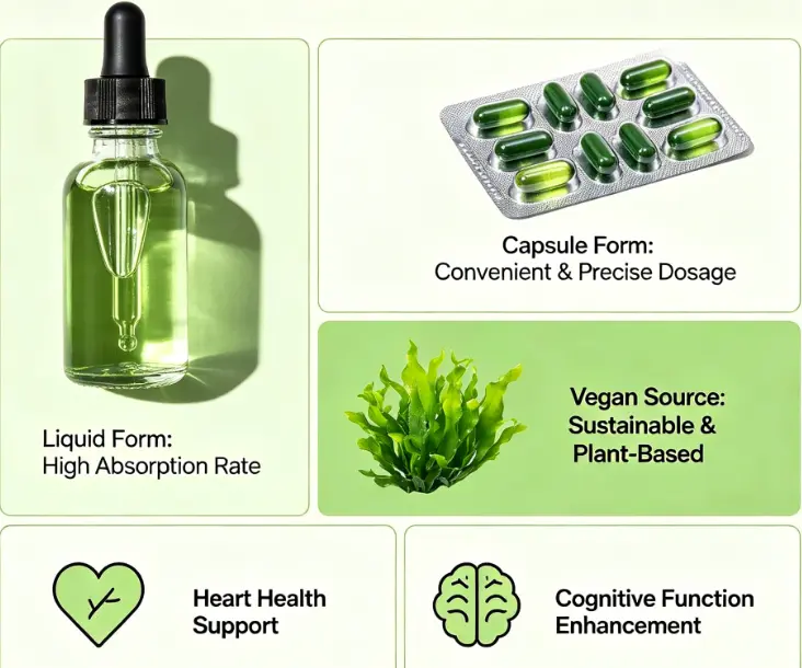 Algae Omega 3 Capsules and Liquid Benefits Algae Omega 3 Capsules and Liquid Benefits